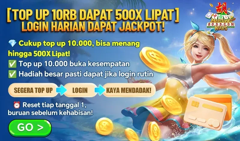 TOP UP 10RB DAPAT 500X LIPAT - LOGIN HARIAN DAPAT JACKPOT